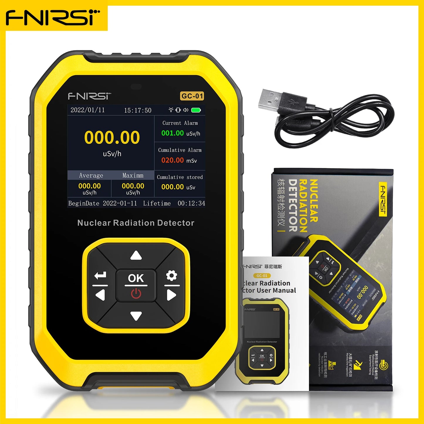 Compteur Geiger Professionnel Jaune | France Survivalisme