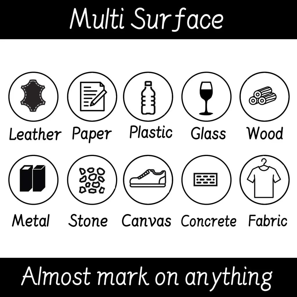 Permanent black marker