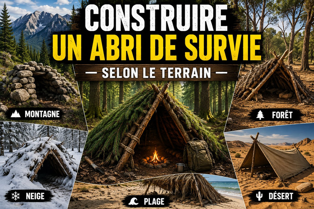 Construire un abri de survie selon le terrain