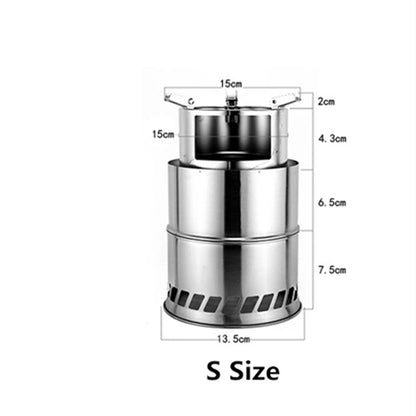 Réchaud à Bois Acier Inoxydable S | France Survivalisme