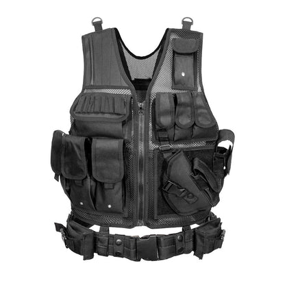 Gilet Tactique a Poches Noir | France Survivalisme