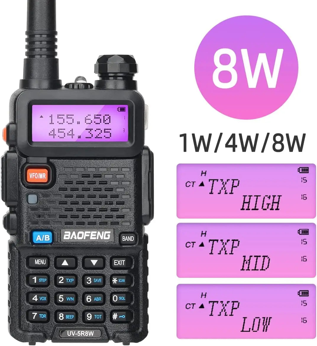 Talkie Walkie Professionel BaoFeng UV-5R 8W