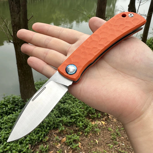 Couteau de Chasse Pliant Essentiel Orange | France Survivalisme