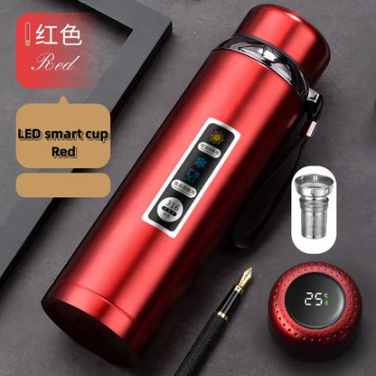 Bouteille thermos en acier inoxydable Gourde LED Rouge | France Survivalisme