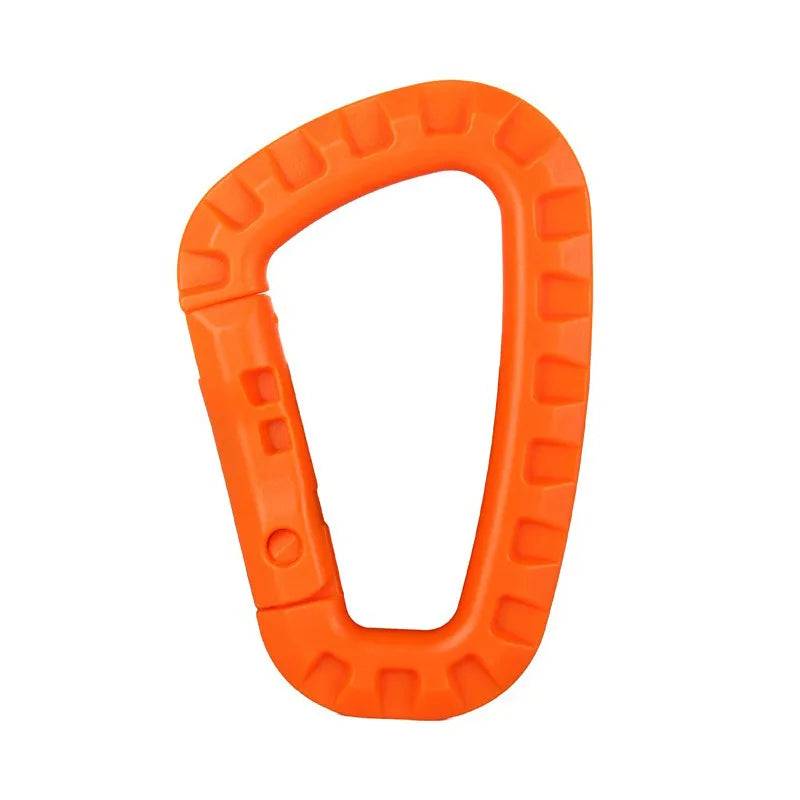 6 Mousquetons Plastique Dur orange | France Survivalisme