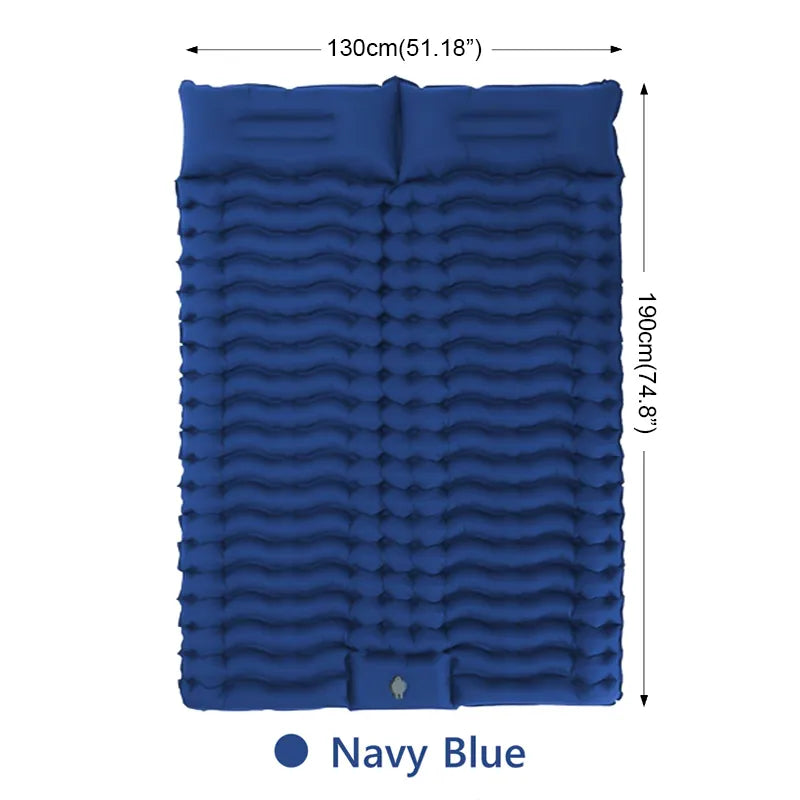 Matelas Gonflable Deux Place Bleu Marine | France Survivalisme